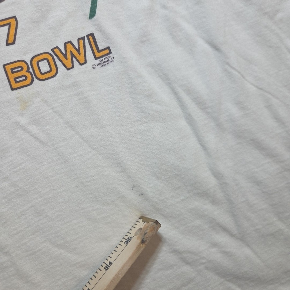 Vintage 1987 Arizona State Rose Bowl T-shirt Size 2XL White ASU Single Stitch - Picture 2 of 9